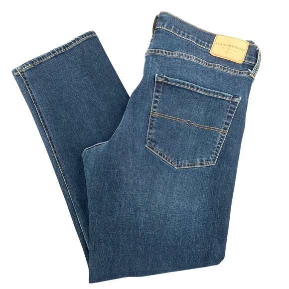 Lucky Brand Other - Lucky Brand 410 Athletic Slim Jeans Mens 36x32 Dark Wash Blue Denim Pants
